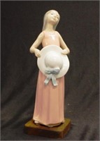 Lladro girl with hat