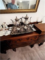 Sheridan Silverplate Tea set with Ornate