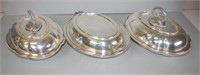 Pair of Elkington & Co silver plated entree dishes