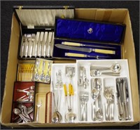 Quantity of silver plated and other cutlery