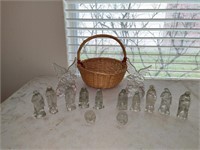 Glass Nativity Scene Figures, Glass Angels