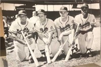 4 Baseball Pics - Aaron, Mantle, Williams, Yaz,