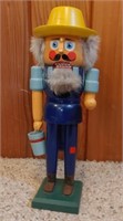 Wooden Nut Cracker Farmer Gently Used 12"