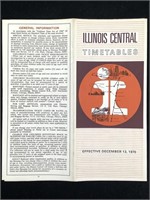 1970 Illinois Central Railroad Time Tables