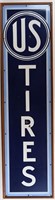 6' US TIRES VERTICAL PORCELAIN SIGN