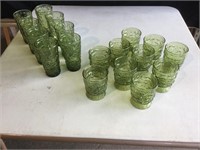 Anchor Hocking Milano/Lido Green Goblets, Glasses