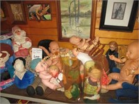 5ft Table Top Lot - Dolls