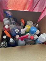 Partial bottles of cleaners