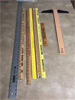 Collection of Rulers and T Square
