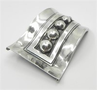 925 STERLING SILVER TAXCO MODERNIST PIN - 23.9g