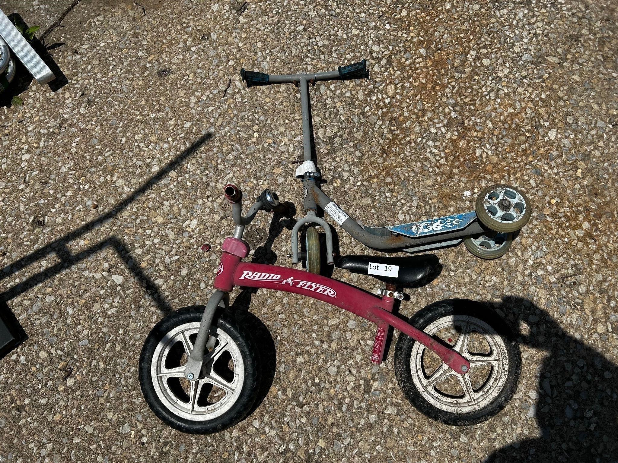 Radio Flyer Bike & a Scooter