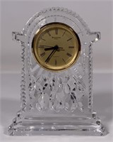 Waterford Lismore shelf clock, quartz works,