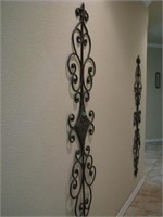 4ft Pair of metal wall decor