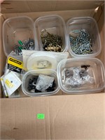 Assorted Hardware in Containers & Organizers