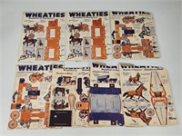 8) WHEATIES ADVENTURE ON WHEELS CEREAL BOX CUT-OUS