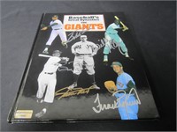 BONDS MAYS MCCOVEY SIGNED GIANTS BOOK COA