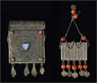 2 Mixed Metal & Stone Koran Cases