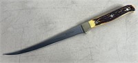 Nice Elk Ridge Filet Knife w/Sheath About 12" Long