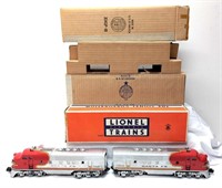 Postwar Lionel O Gauge 2343 Santa Fe diesels in Ma