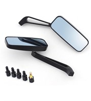 surpassme Rectangle Motorcycle Bobber Mirrors