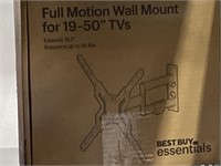 BESTBUY ESSENTIALS FULL MOTION WALL MOUNT RET. $40