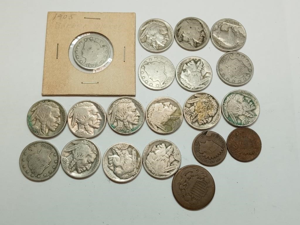 OF) Buffalo nickels and more