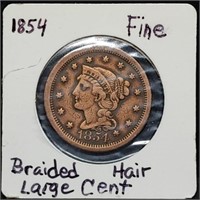 1854 Large Cent