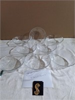 (8) Clear Glass Salad Bowls