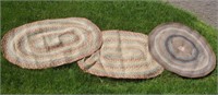 Lot Oval & Round Braided Jute Rugs