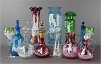 Collection of Mary Gregory Enamel Glass