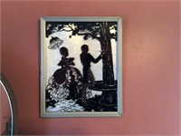 VINTAGE SILHOUETTE PICTURE FRAME = VERY NICE