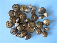 Large Lot Military Buttons Canada Uniform Insignia