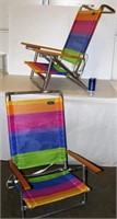 2 Folding Rio Collection Colorful Sand Chairs