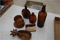 Bottles / Wooden Napkin Holders & Server