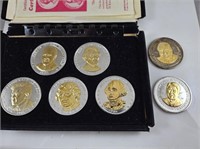 (7) Double Eagle American Presidents - Silver/Gold