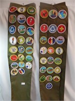 (2) Boy Scout Merit Badge Sash