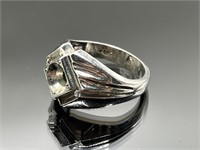 Mens sterling silver ring semi mount
