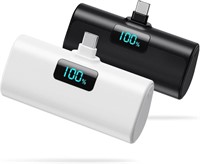 [2-Pack] Small Portable Charger for iPhone 15 Seri