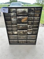 38 Drawer Parts Cabinet & Contents