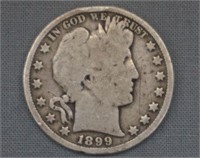1899 Barber Silver Half Dollar