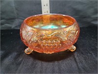 Vintage Fenton Marigold Footed Bowl