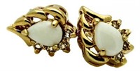 Pear Cut Genuine Opal Fashion Earrings