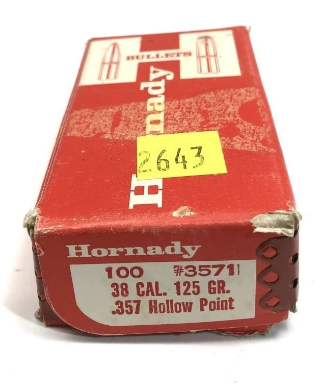 Hornady .38 Cal. 125-grain HP bullets, box