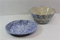 Bennington Potters Plate & Stoneware Bowl