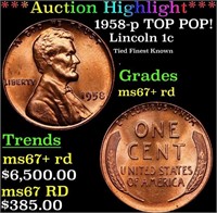 **Auction Highlight*** 1958-p Lincoln Cent TOP POP