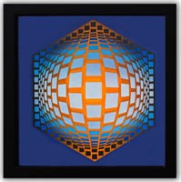 Victor Vasarely- Heliogravure Print "Tegla - Hat"