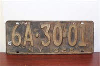 A 1926 New York License Plate