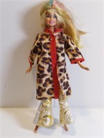 Barbie In Vintage Leopard Print Coat & Elvis
