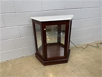Mirrored Back, Lighted Floor Model Curio Cabinet