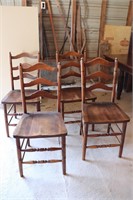 Walnut Ladder Back Chairs